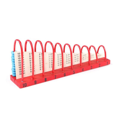 Wooden Colored Calculation Shelf-Red_0