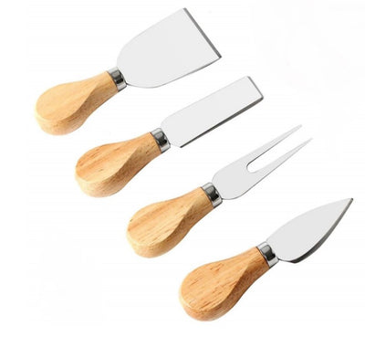 Cheese Knife Set - 4 pcs wooden_0